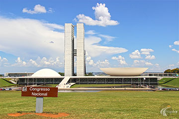 Brasília - Congresso Nacional - Vista da Alameda dos Estados